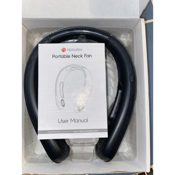 Hotsales Neck Fan, Hands Free Bladeless Fans Portable Rechargeable Black - Picture 3 of 8